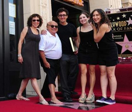 Actor Danny DeVito, his ex-wife Rhea Perlman and their three children